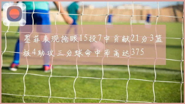 墨菲表现抢眼15投7中贡献21分3篮板4助攻三分球命中率高达375
